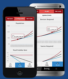 The RAPID App shown on iPhone and HTC One.